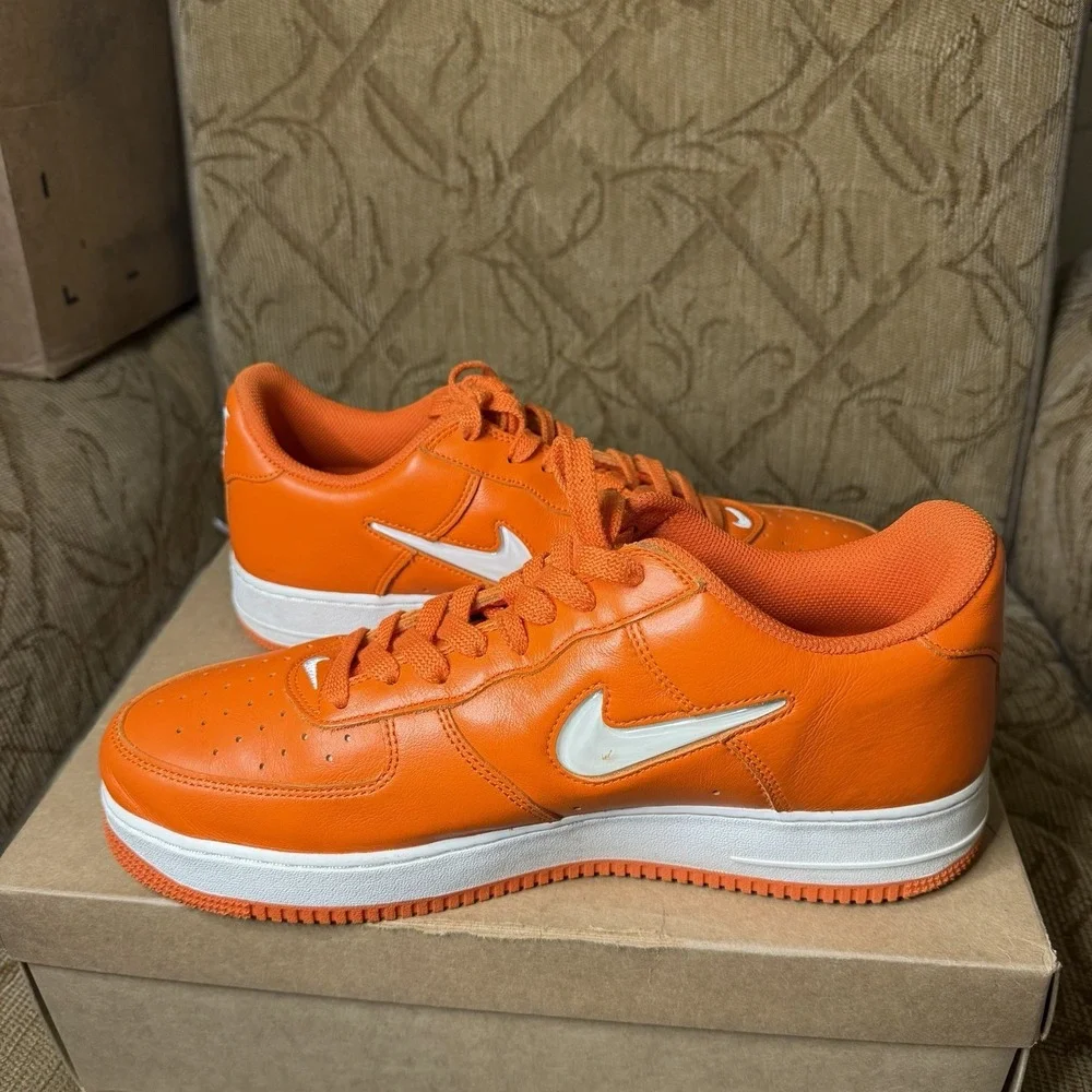 Nike Air Force 1 Jewel Color of the Month Safety Orange Mens Size 12 FJ1044-800
